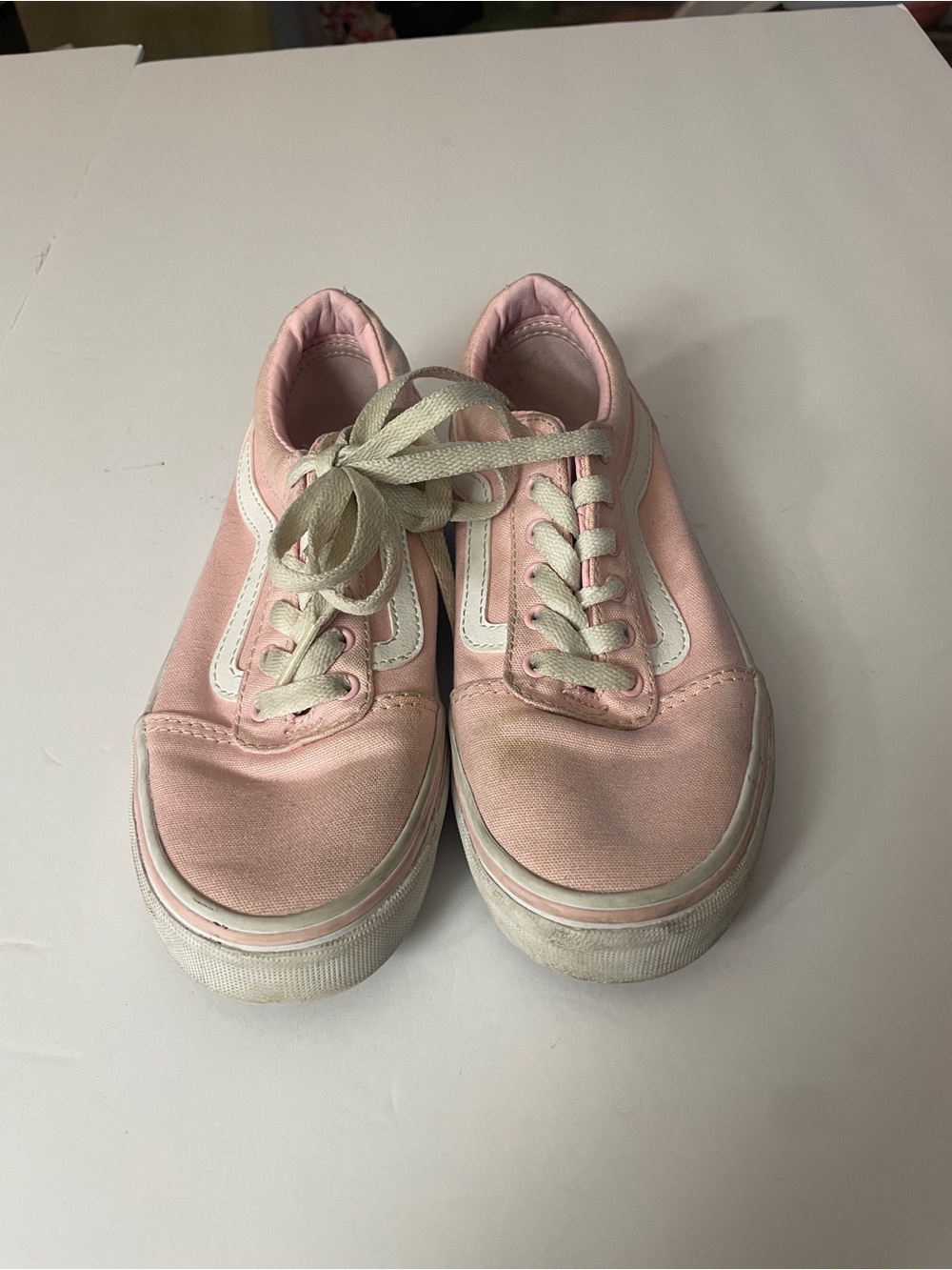 Vans Kids Pink Canvas Lace-Up Sneakers